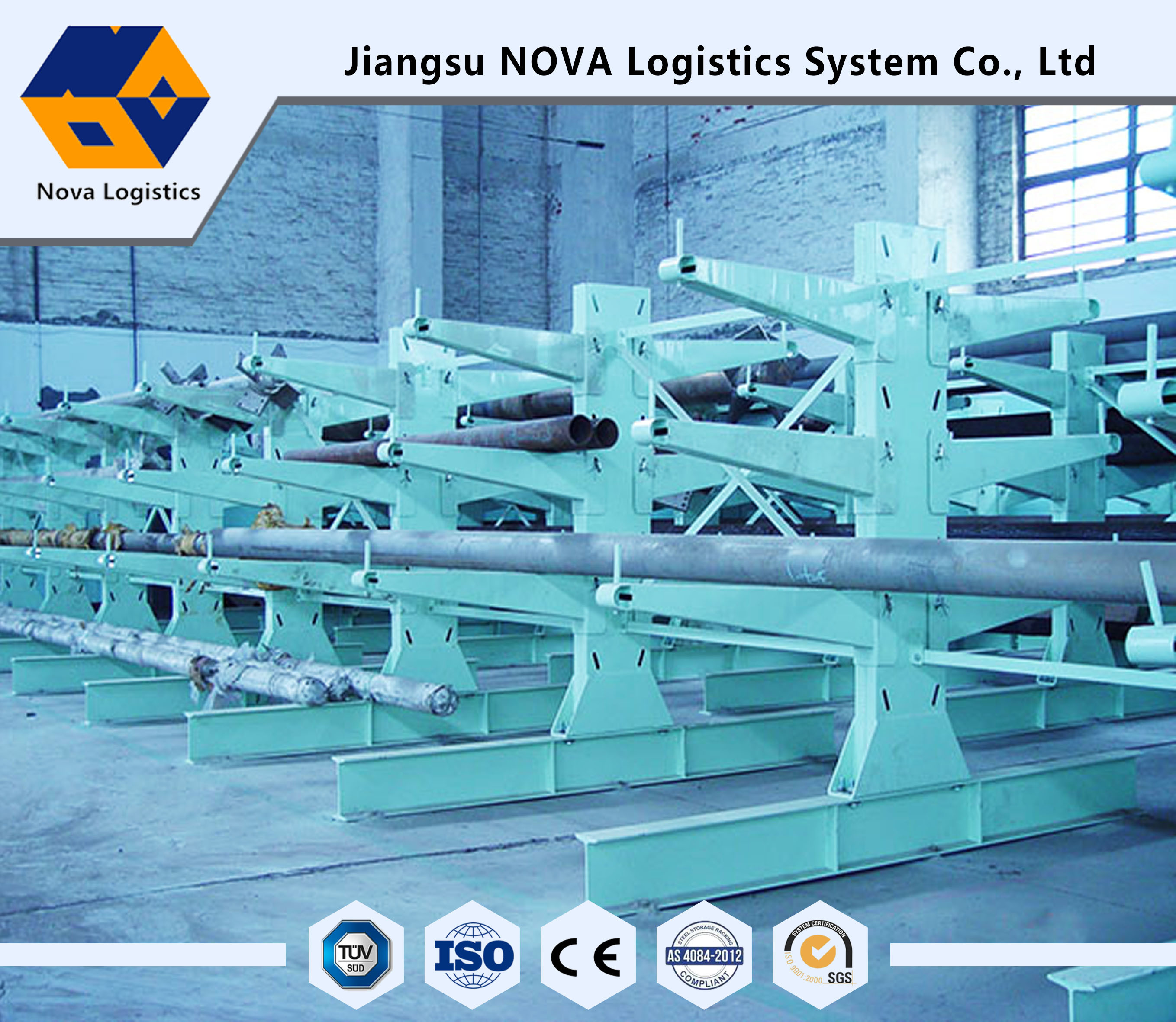 Op zwaar werk berekend NOVA Cantilever Storage Racks For-Pakhuis met Q235B-Materiaal